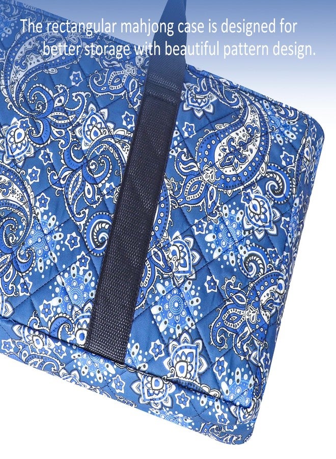 GUSTARIA American Mahjong Game Set, 166 Quality White Tiles, 4 All-in-One Color Rack/Pushers, Mahjong Tile Set with Blue Printed Carrying Bag - Image 4